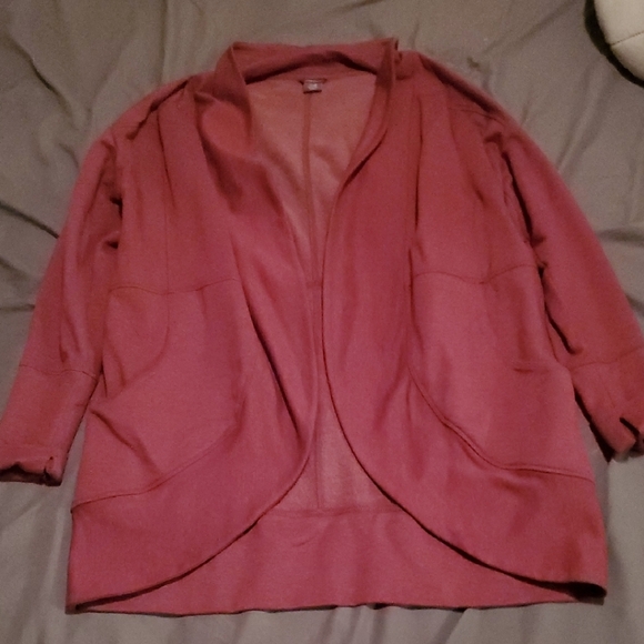 Eddie Bauer Tops - Eddie Bauer Rich Maroon Fleece Cardigan